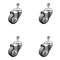 Service Caster 3.5 Inch SS Thermoplastic Rubber Wheel Swivel 1/2 Inch Threaded Stem Caster Set SCC-SSTS20S3514-TPRB-121315-4 - alternate 1